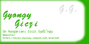 gyongy giczi business card